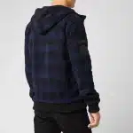 SUPERDRY - PILE CORE SHERPA QUADRI BLU - Thumbnail Image 3
