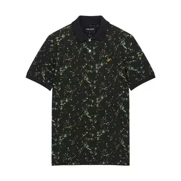 LYLE AND SCOTT – SPLATTER PRINT POLO SHIRT