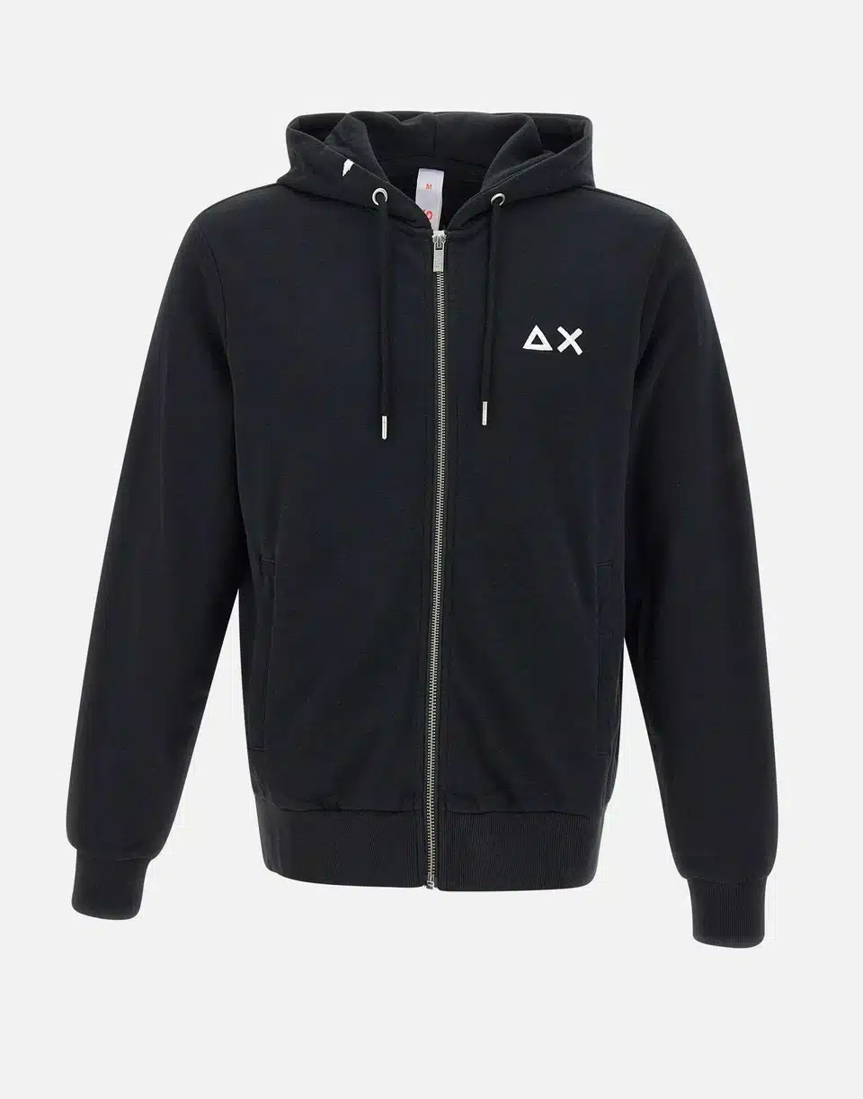 SUN68 – FELPA ZIP NERA