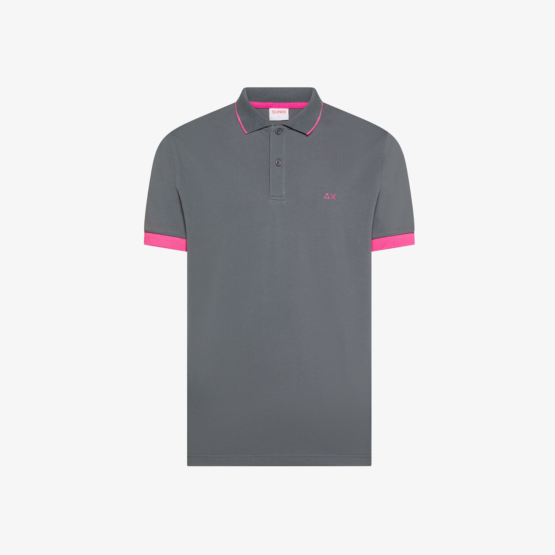 SUN68 – POLO SMALL STRIPE ON COLLAR INCHIOSTRO