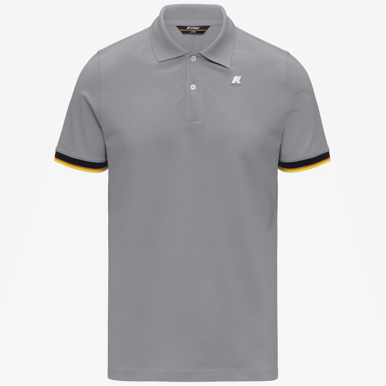 K-WAY – POLO VINCENT PIQUE GREY FROST