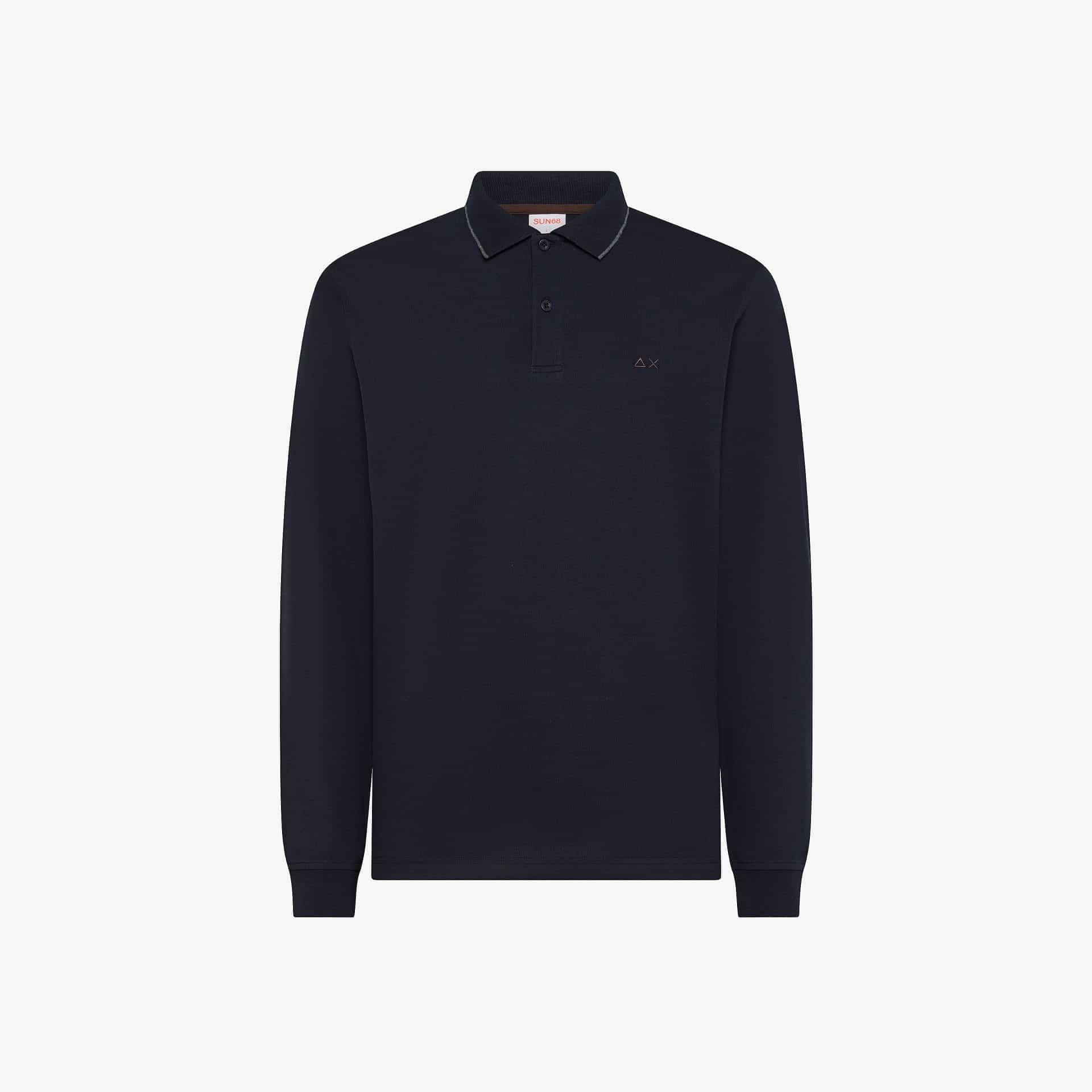 SUN 68 – POLO SMALL STRIPES L/S
