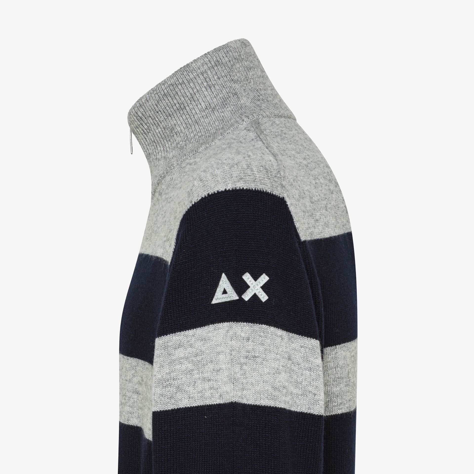 SUN68 - MAGLIA COLOR BLOCK IN LANA CON ZIP - immagine 2