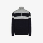 SUN68 - MAGLIA COLOR BLOCK IN LANA CON ZIP - Thumbnail Image 1