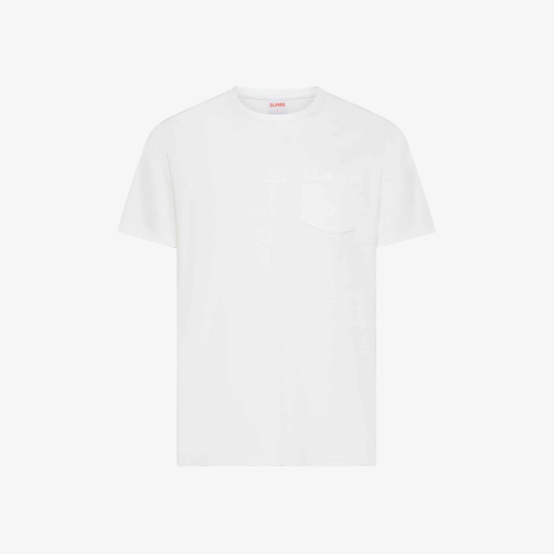 SUN68 – T-SHIRT IN COTONE CON TASCHINO