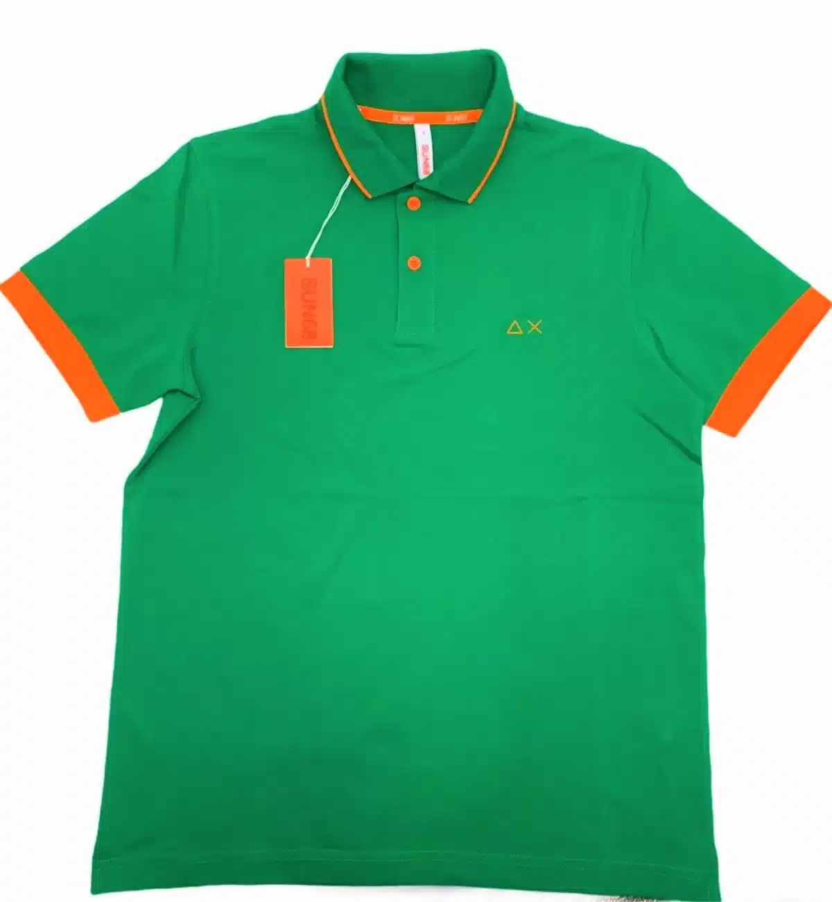 SUN68 – POLO SMALL STRIPES FLUO EL.